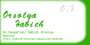orsolya habich business card